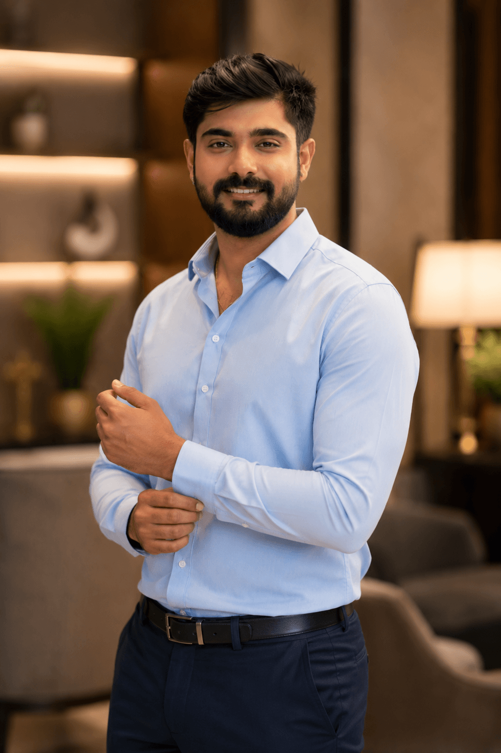 Premium Indian Matrimonial Portrait AI photo prompt example on PhotoReady