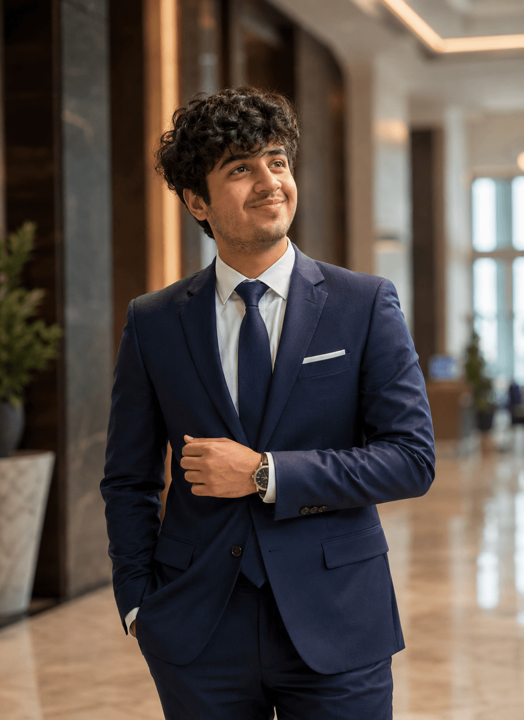 Luxury Business Professional Blazer Portrait AI photo prompt example on PhotoReady