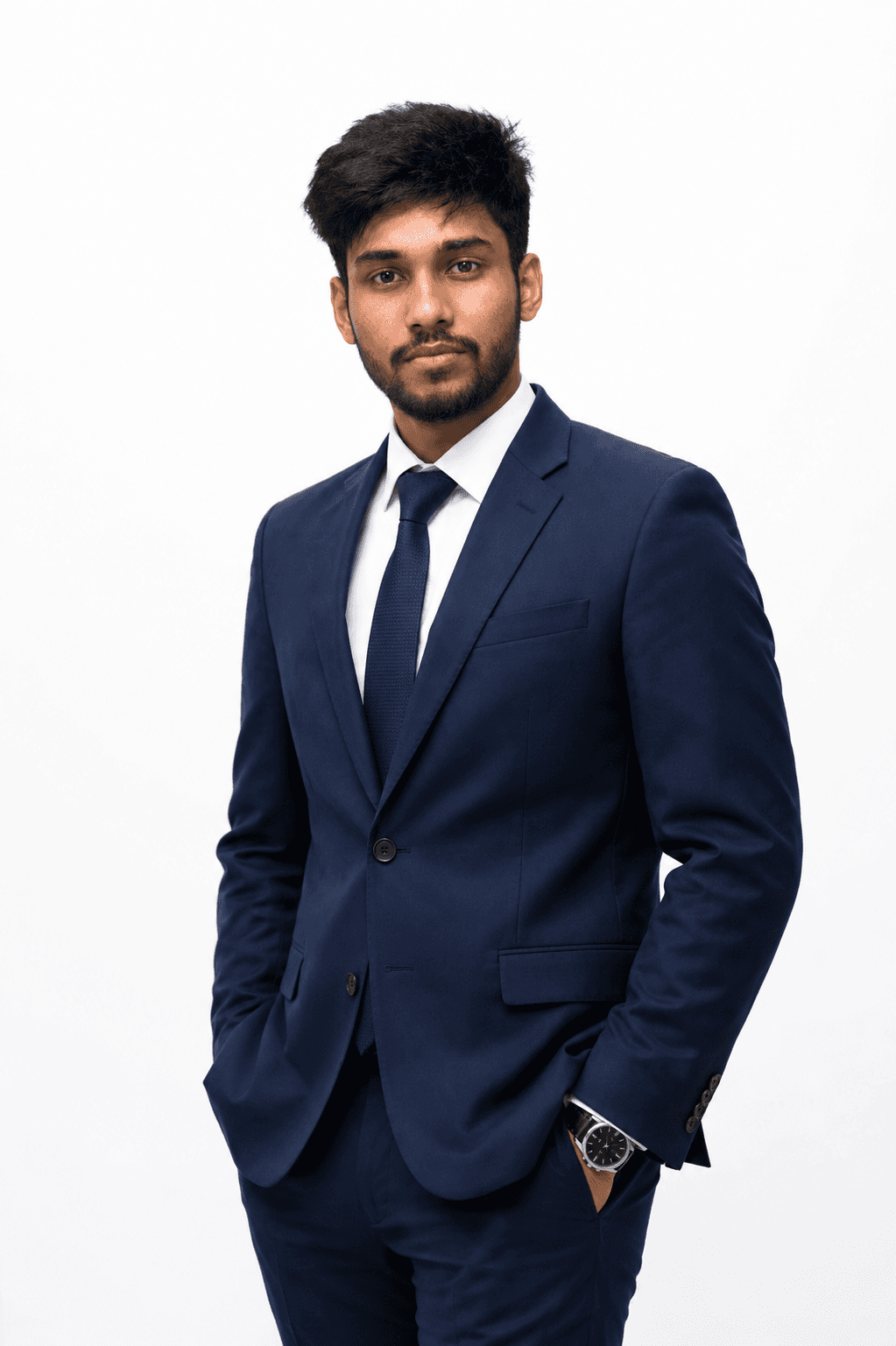 Linkedin profile image AI photo prompt example on PhotoReady