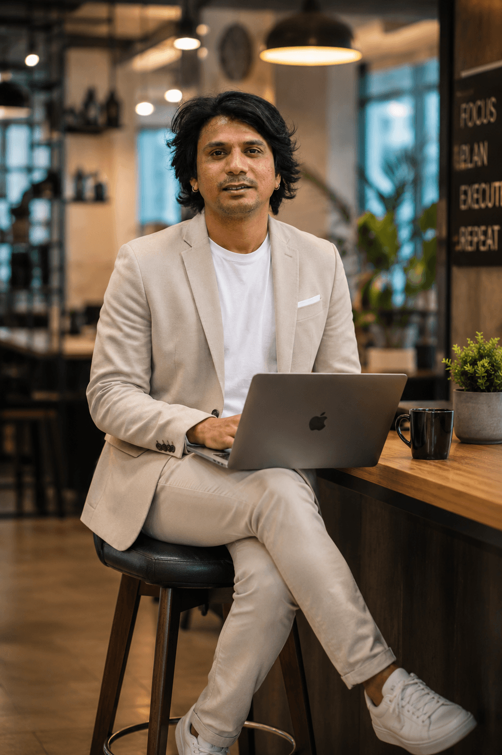 Linkedin Profile Picture AI photo prompt example on PhotoReady
