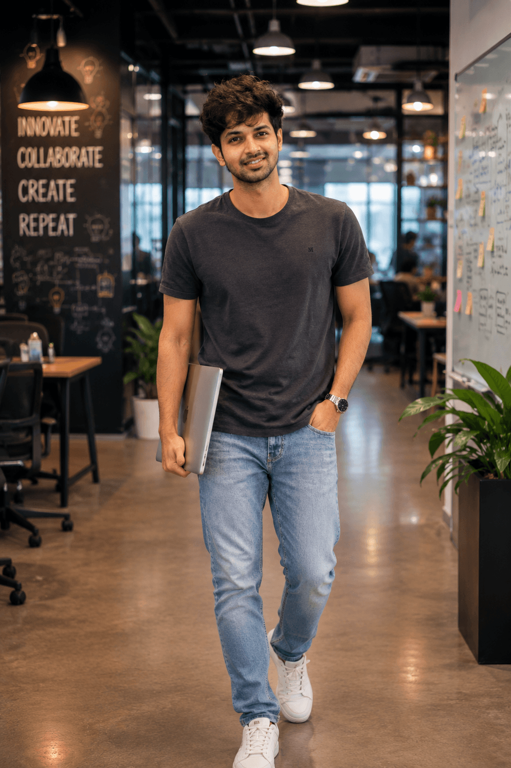 Linkedin Profile Image AI photo prompt example on PhotoReady