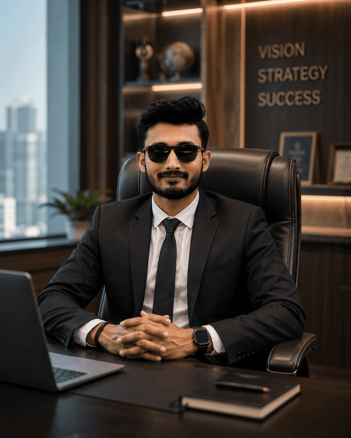 Profile Headshot AI photo prompt example on PhotoReady