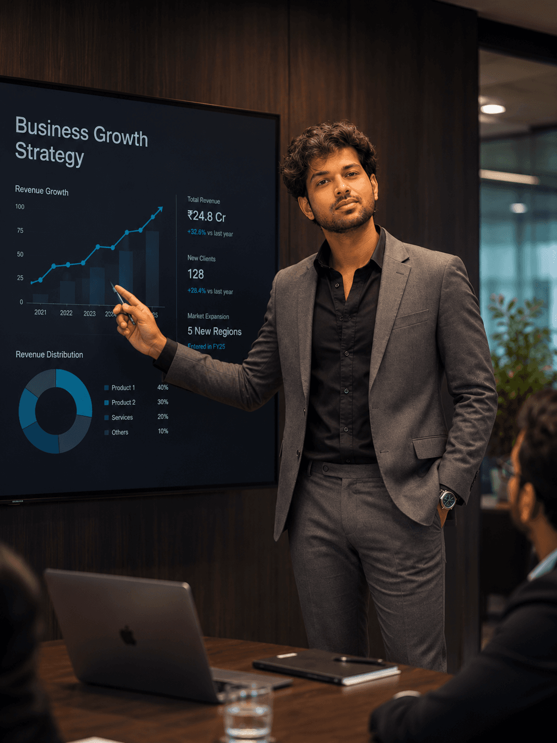 Linkedin Profile Image AI photo prompt example on PhotoReady