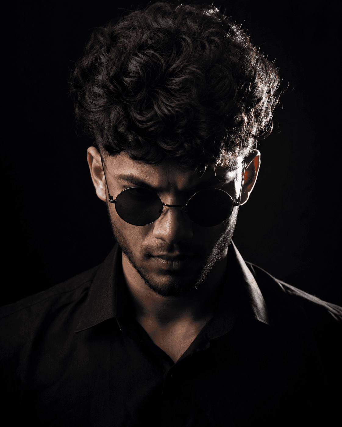 Shadow Fury – Cinematic Dark Portrait AI photo prompt example on PhotoReady