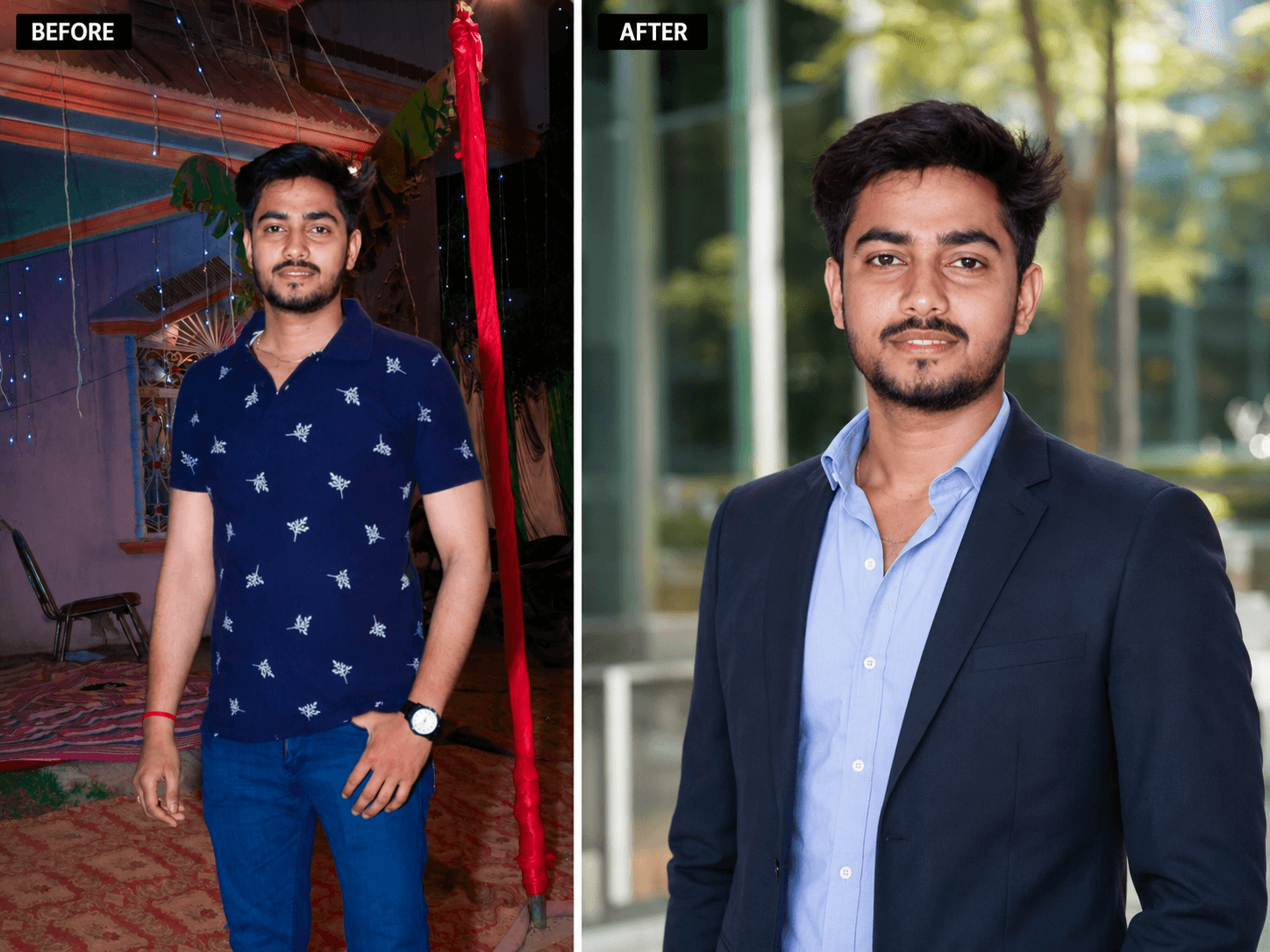 Premium Outdoor LinkedIn Portrait AI photo prompt example on PhotoReady