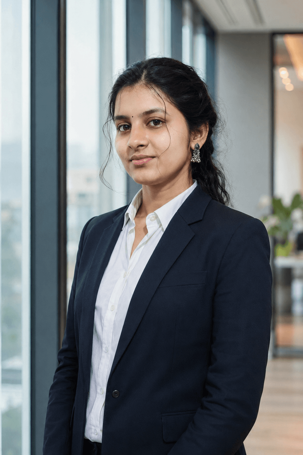 Modern Office LinkedIn Portrait AI photo prompt example on PhotoReady