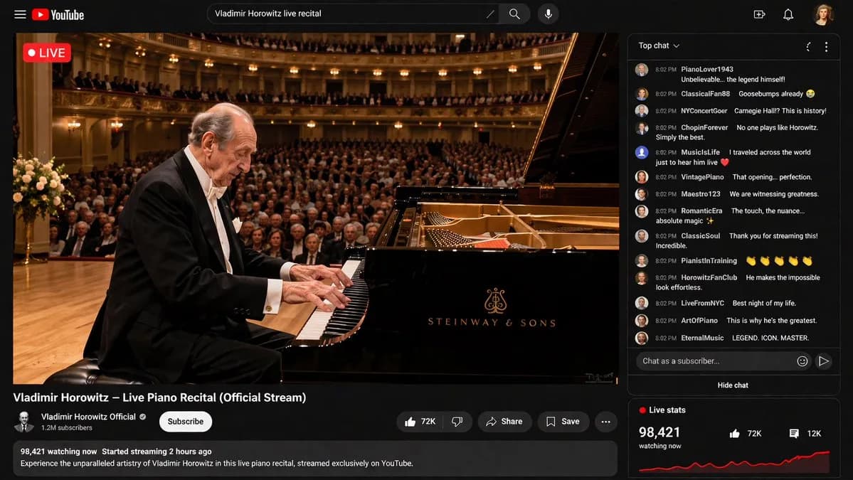 Classical Piano Recital Concert Poster Artwork AI photo prompt example on PhotoReady