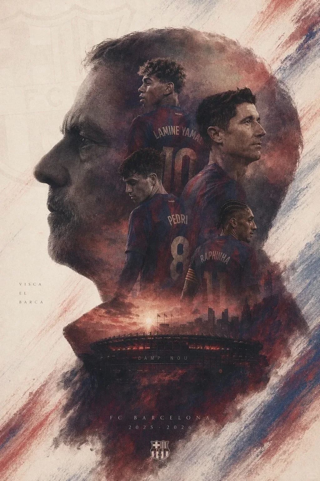 Cinematic Double Exposure Sports Art Movie Poster AI photo prompt example on PhotoReady