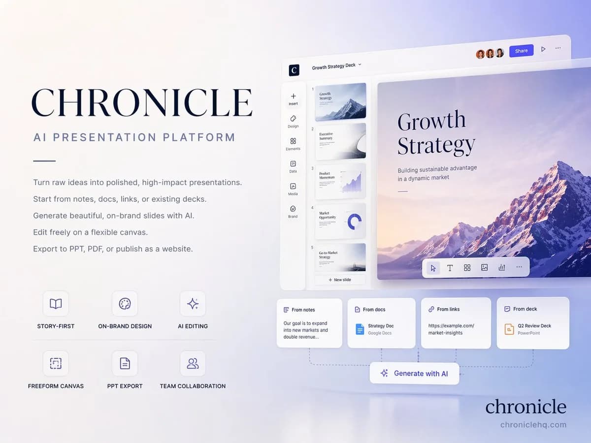 AI Native Presentation Slide Cover Layout AI photo prompt example on PhotoReady