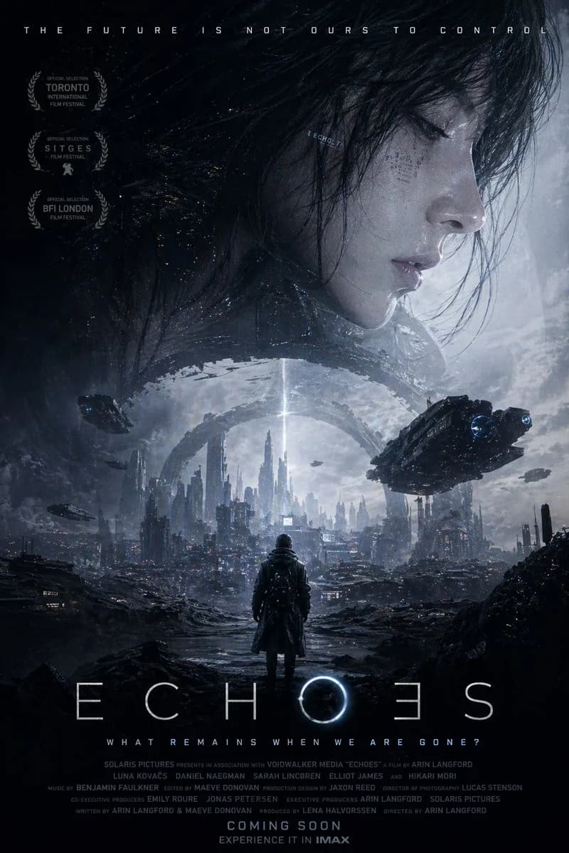 Epic Sci-Fi Space Exploration Movie Poster AI photo prompt example on PhotoReady