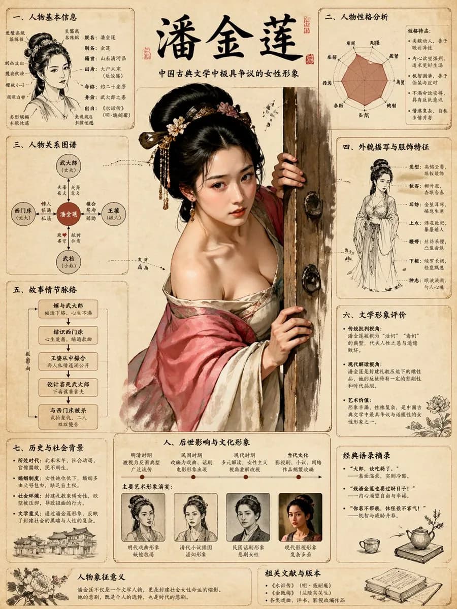 Classic Literature Illustrated Character Anatomy Chart AI photo prompt example on PhotoReady