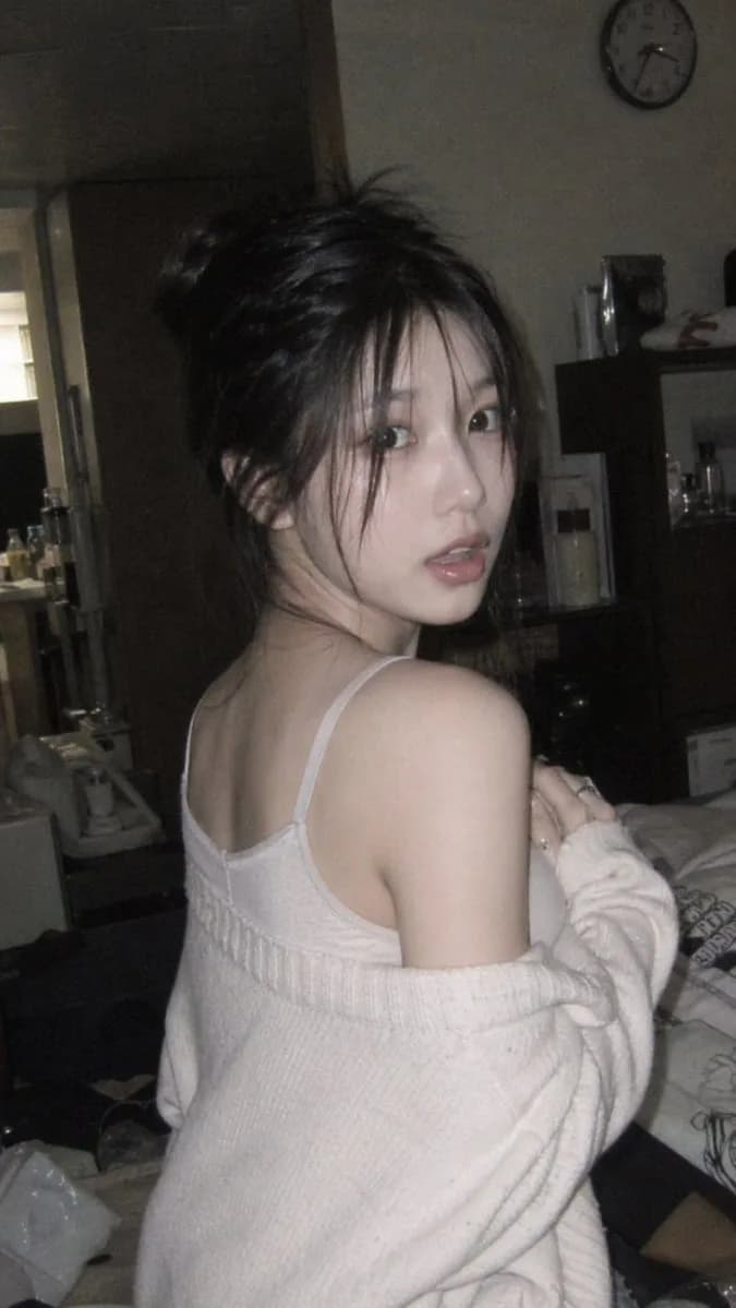 Vintage CCD Camera Flash Indoor Candid Portrait AI photo prompt example on PhotoReady