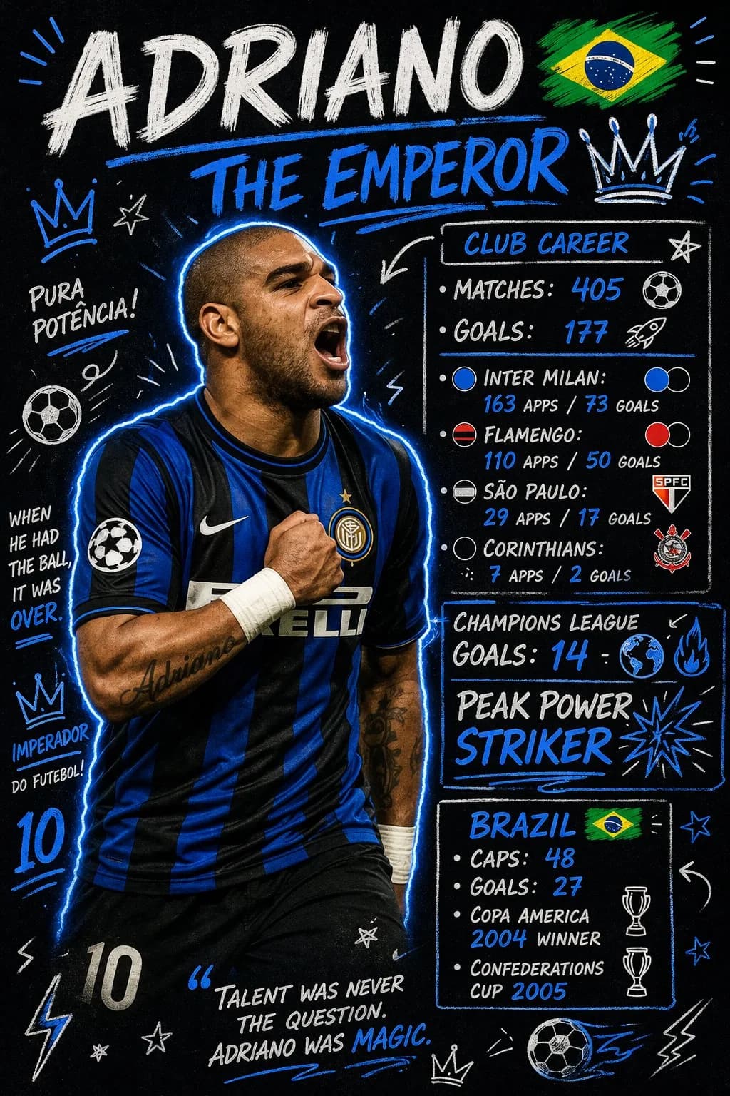 Doodle-Style Football Player Scrapbook Poster AI photo prompt example on PhotoReady