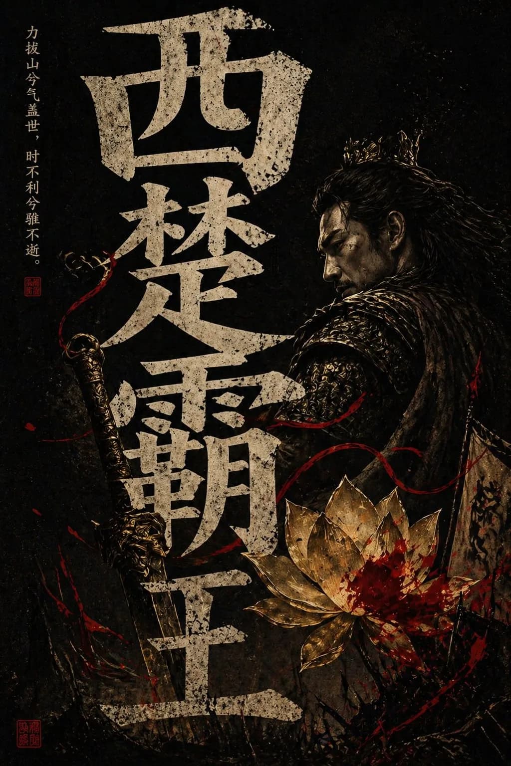 Dark Aesthetic Eastern Style Movie Poster AI photo prompt example on PhotoReady