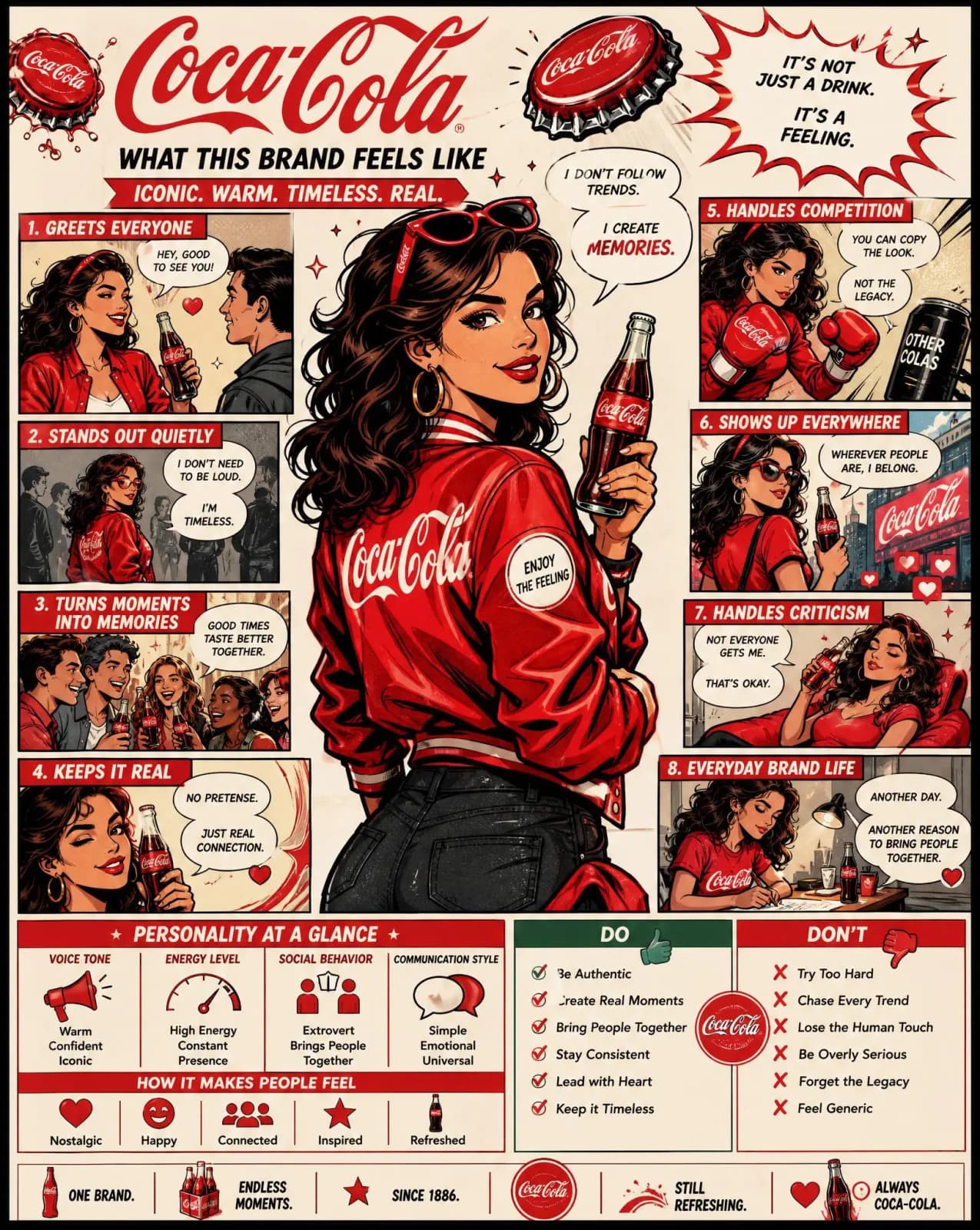Brand Personality Comic Infographic AI photo prompt example on PhotoReady