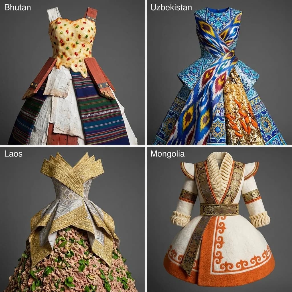 Cultural Anchor Point Fashion Design Grid AI photo prompt example on PhotoReady