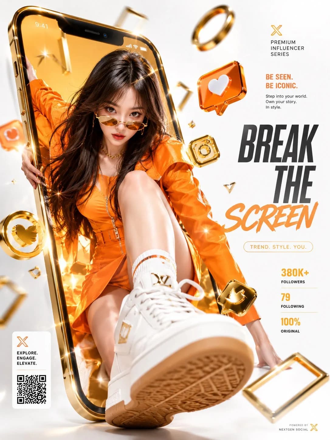 Luxury Social Media Breakthrough Advertisement AI photo prompt example on PhotoReady