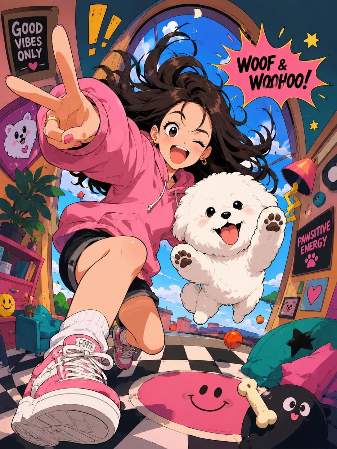 Exaggerated Anime Style Redesign AI photo prompt example on PhotoReady