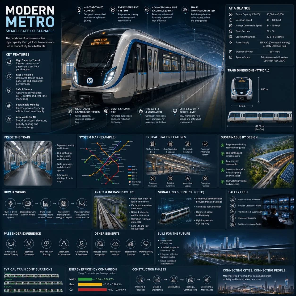 Futuristic Metro System Infographic AI photo prompt example on PhotoReady