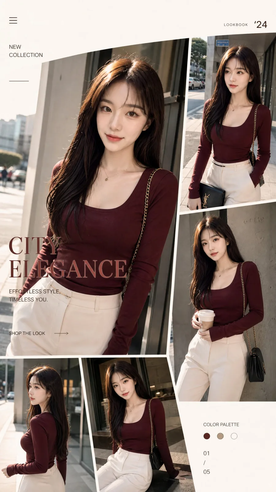 Fashion Catalog E-Commerce Collage AI photo prompt example on PhotoReady