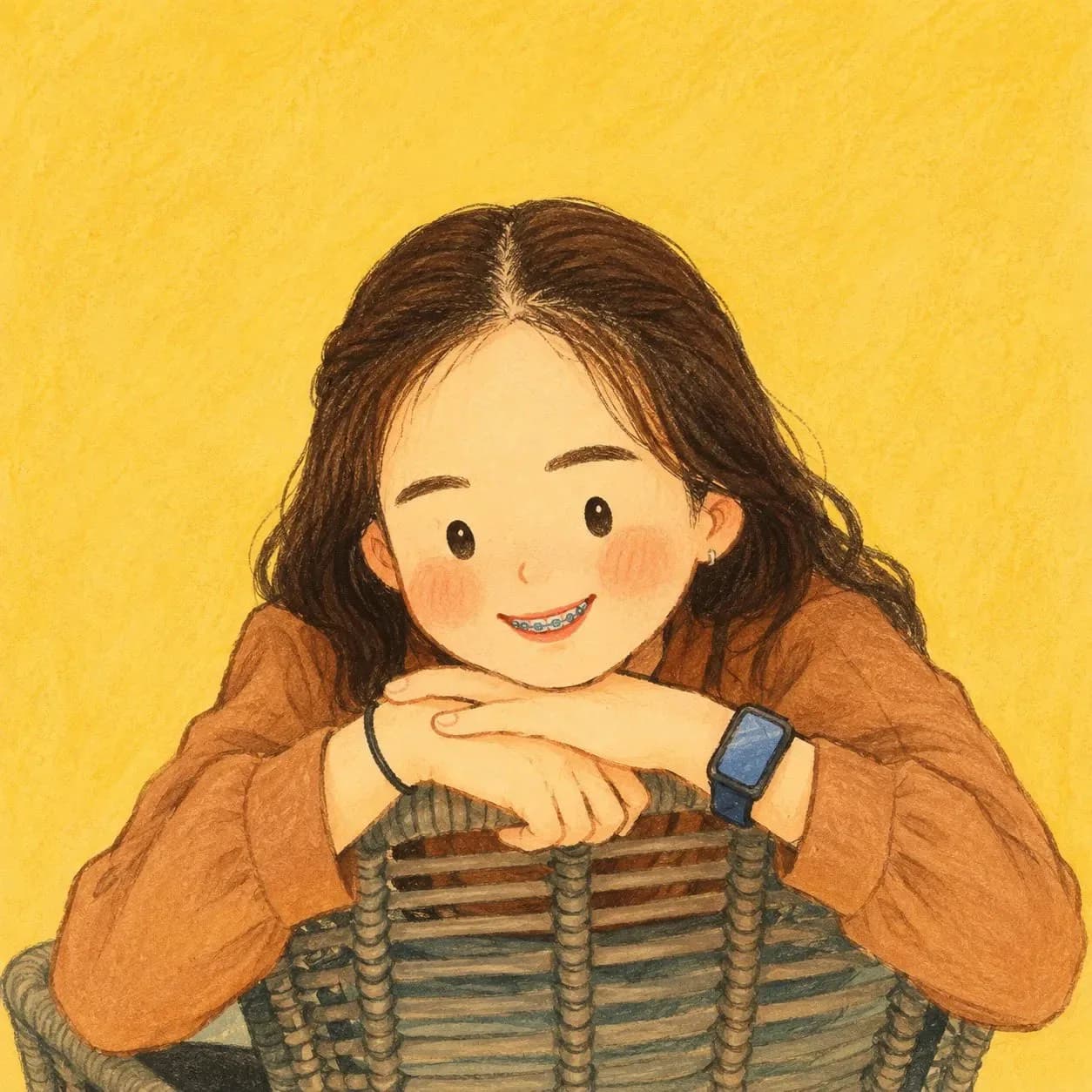 Hand-Drawn Children's Storybook Character AI photo prompt example on PhotoReady