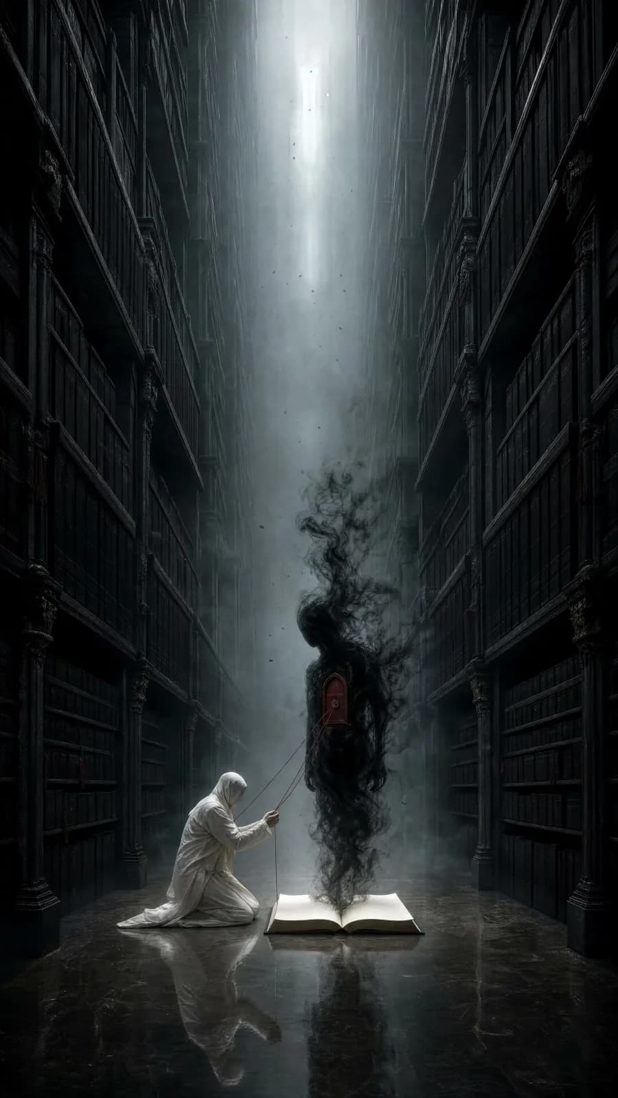Dark Surrealist Underground Archive Concept Poster AI photo prompt example on PhotoReady