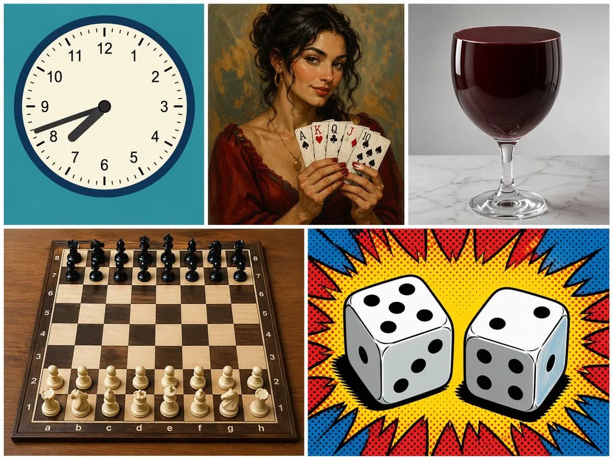 Multi-Style Pop Art and Still Life Five-Panel Grid AI photo prompt example on PhotoReady