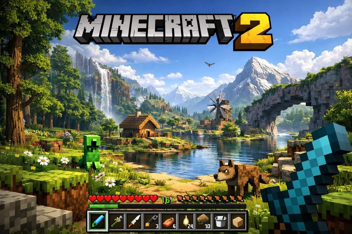 Next-Gen Photorealistic Voxel Sandbox Game View AI photo prompt example on PhotoReady