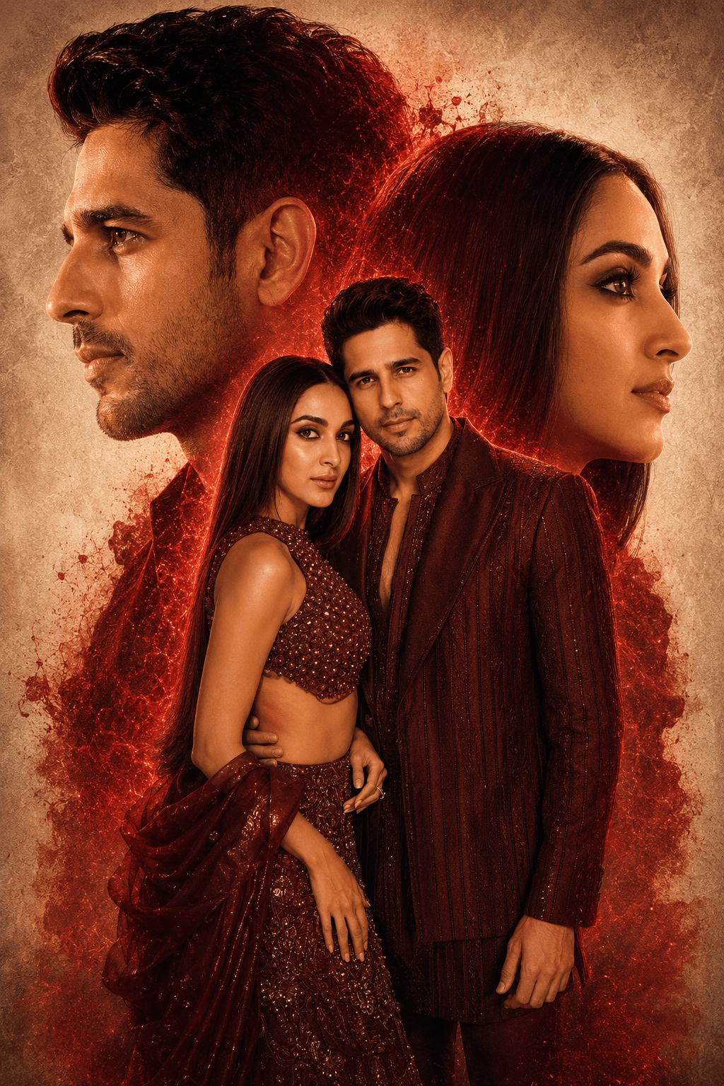 Eternal Love Cinematic Poster AI photo prompt example on PhotoReady